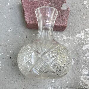 American brilliant cut glass carafe